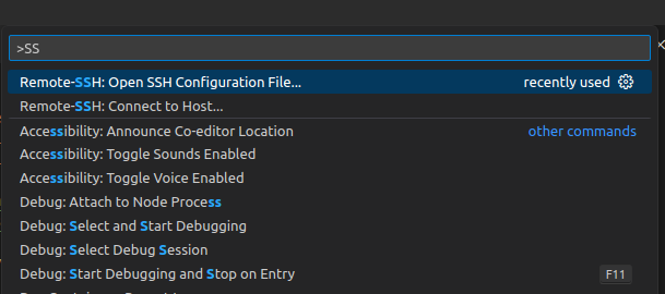 Open SSH Configuration File